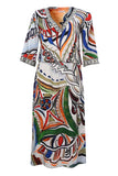 Goddess of Fire - Ateş Tanrıçası - V neck Long Shirt Dress - Uzun Gömlek Elbise