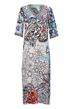 Goddess of Luck - Şans Tanrıçası - V neck Long Shirt Dress - Uzun Gömlek Elbise