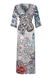 Goddess of Luck - Şans Tanrıçası - V neck Long Shirt Dress - Uzun Gömlek Elbise