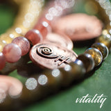 Renkli Beşibiryerde Kolye - Pembe Aytaşı (Denge)           Colorful 5in1 - Pink Moon Stone (Balance)