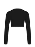 Brezio Uzun Kollu Cutout Spor Sütyeni - Siyah