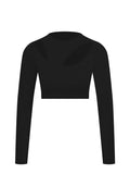 Brezio Uzun Kollu Cutout Spor Sütyeni - Siyah