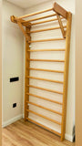 Wooden Pull-Up Gymnastics Ladder - Wall Mounted