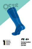 OS1st. FS4+ Compression Çorap, %100 kompresyon koşu ve toparlanma çorabı- Mavi