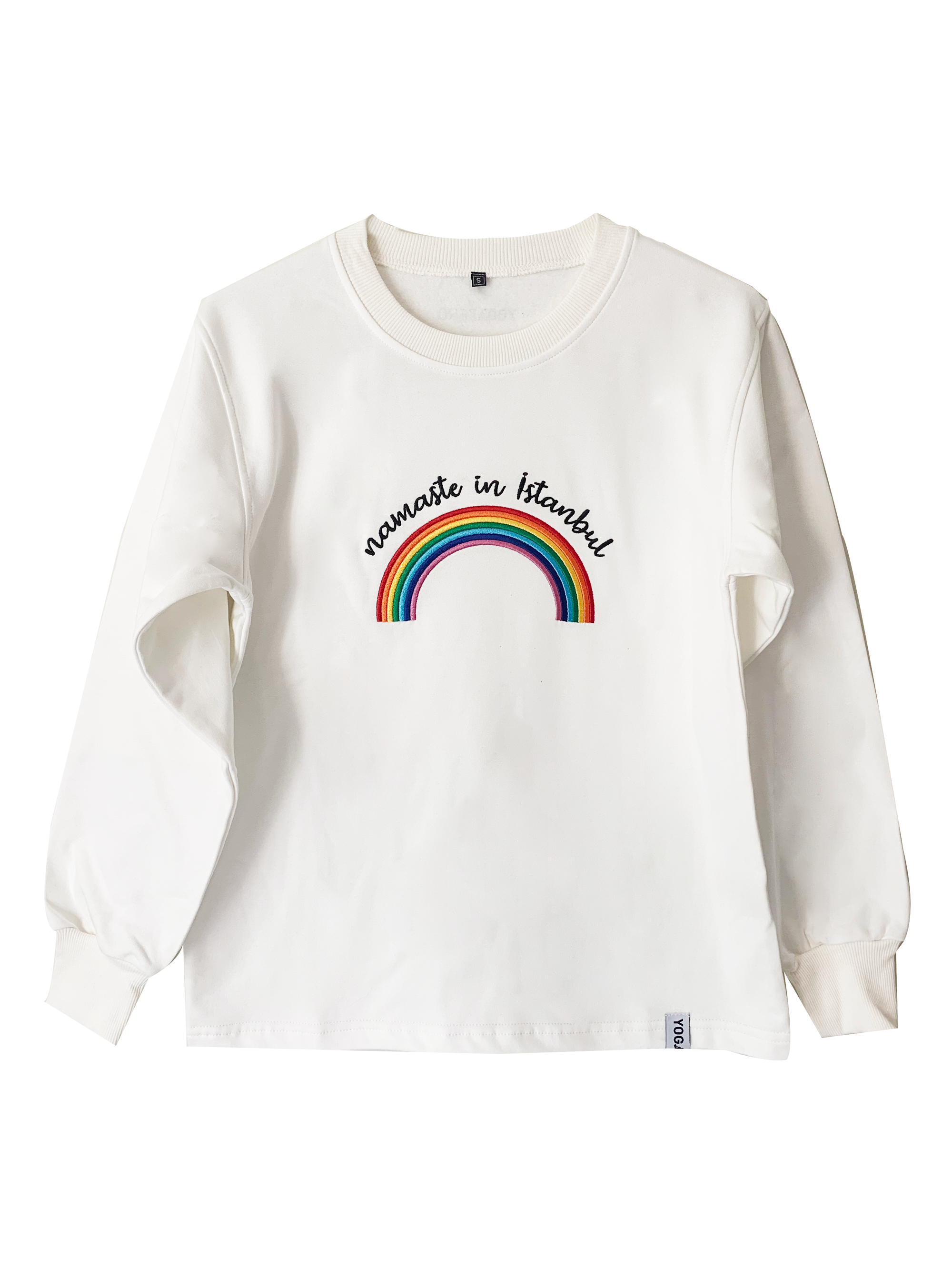 Namaste in Istanbul Rainbow - Unisex Sweatshirt Beyaz