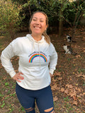 Namaste in Istanbul Rainbow - Unisex Kapşonlu Sweatshirt Hoodie Beyaz
