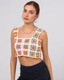 Crochet / Tığ işi- Beyaz çiçekli üst