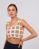 Crochet / Tığ işi- Beyaz çiçekli üst