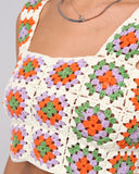 Crochet / Tığ işi- Beyaz çiçekli üst