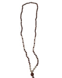 Pembe Kuvars ve Rudraksha 108'lik Mala