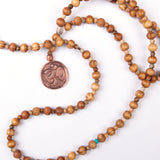 Tesbih Kolye (Sandal) - Aum (Bütünleşme)    Mala Necklace (Sandalwood) - Aum (Integration)