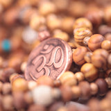 Tesbih Kolye (Sandal) - Aum (Bütünleşme)    Mala Necklace (Sandalwood) - Aum (Integration)