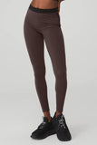 AIRBRUSH HIGH-WAIST STREAMLINED LEGGING - RAISIN/BLACK