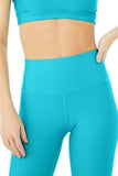 High Waist Airlift Legging- Bright Aqua