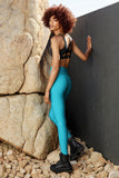 High Waist Airlift Legging- Bright Aqua