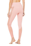 High Waist Mosaic Leggings - Pale Mauve