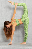 High Waist Snakeskin Vapor Leggings- Neon Lime
