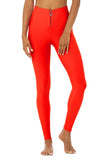 High Waist Fast Legging- Cherry