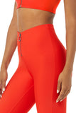 High Waist Fast Legging- Cherry