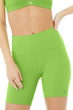 High Waisted Biker Short - Green Apple