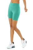 High Waisted Biker Short - Ocean Teal