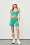 High Waisted Biker Short - Ocean Teal