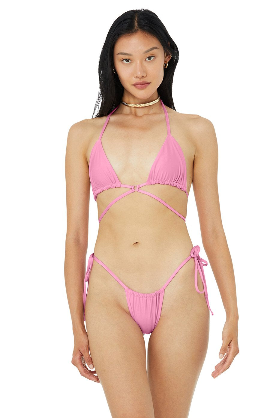 The Alo x Frankies Bikinis Tatum Top - 90's Pink
