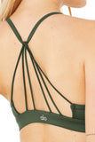 Sunny Strappy Bra - Sage Glossy