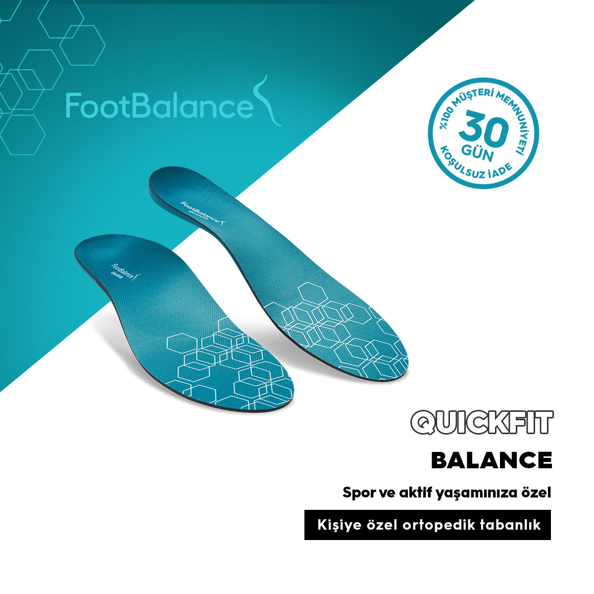 FootBalance QuickFit Balance ortopedik tabanlık/ Mavi