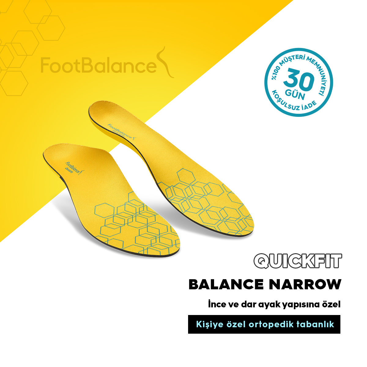 FootBalance QuickFit Balance Narrow ortopedik tabanlık