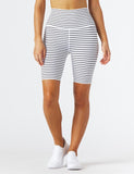 High Power Bike Short II 8.5": White/Black Stripe