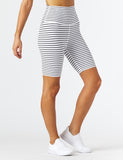 High Power Bike Short II 8.5": White/Black Stripe