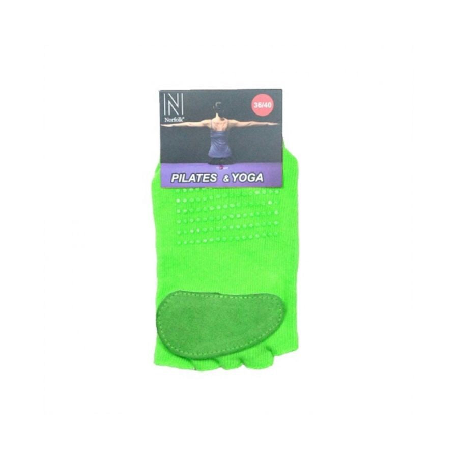 Pilates ve Yoga Çorabı Deri Pedli Yeşil