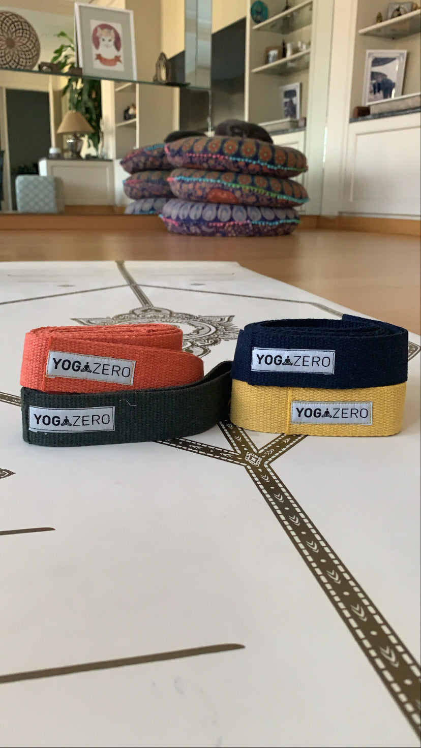 Yogazero Çift halkalı yoga kemeri / Tokasız- Taba rengi
