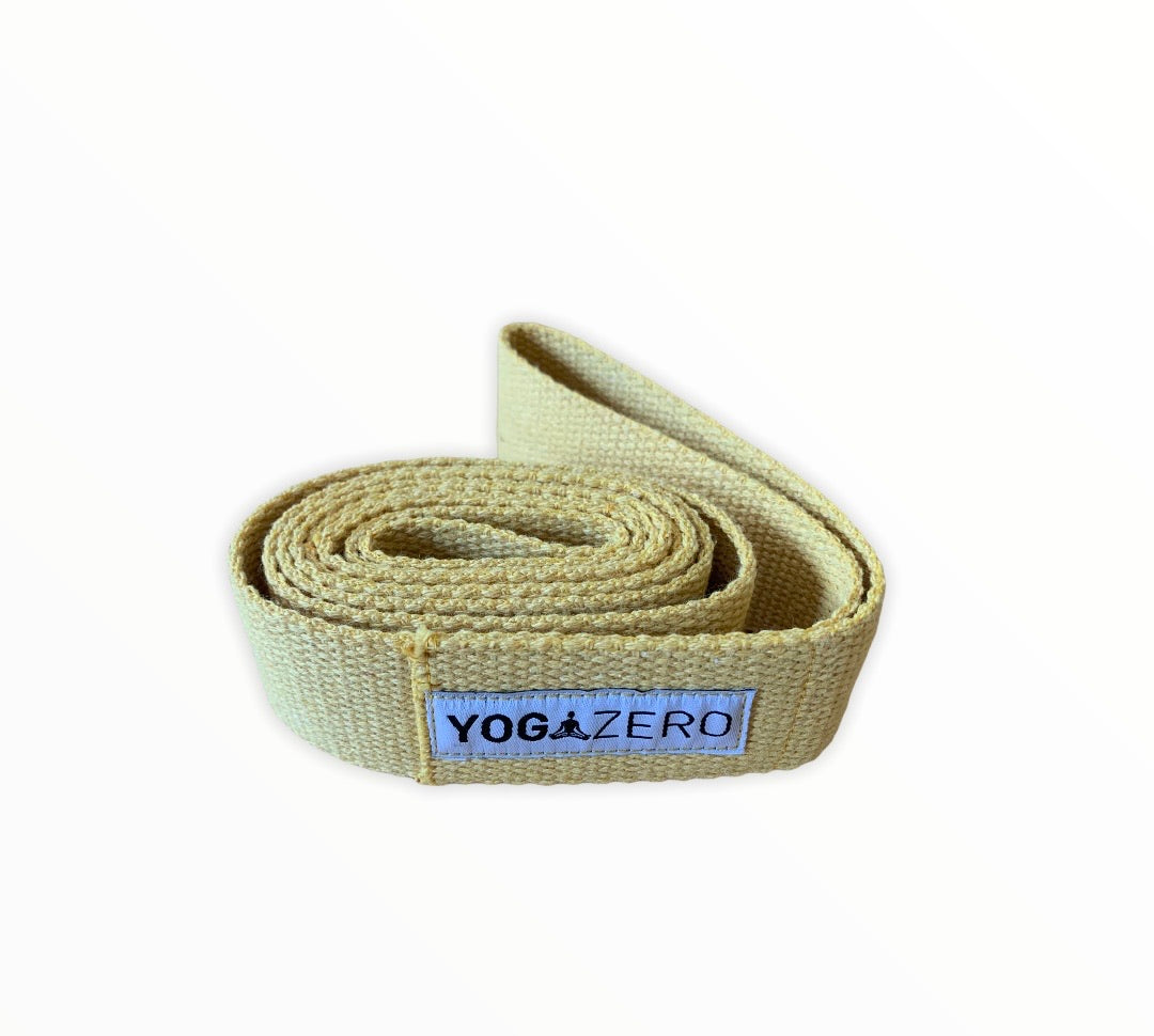 Yogazero Çift halkalı yoga kemeri / Tokasız- Hardal rengi