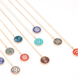 Mineli Kolye - Aum (Bütünleşme) Enamel Necklace - Aum (Unity)