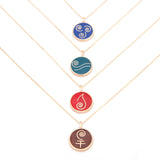 Mineli Kolye - Hava (Yaratıcılık)   Enamel Necklace - Air (Creativity)