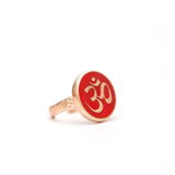 Mineli Yüzük - Aum (Bütünleşme) Enamel Ring - Aum (Unity)